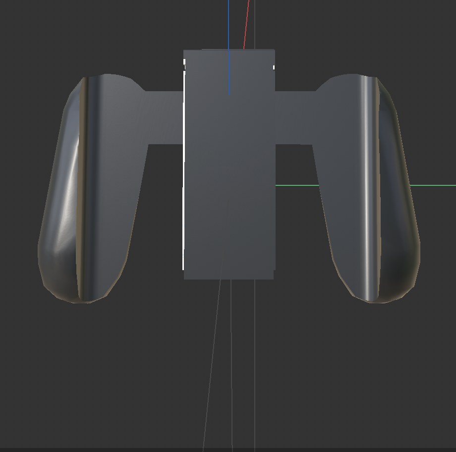 3D model of Joy-Con Grip, front view
