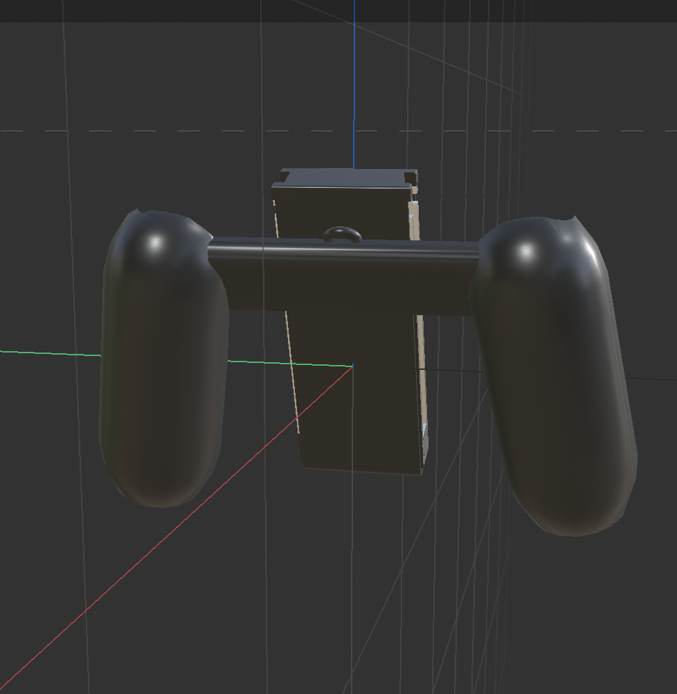 3D model of Joy-Con Grip, back view