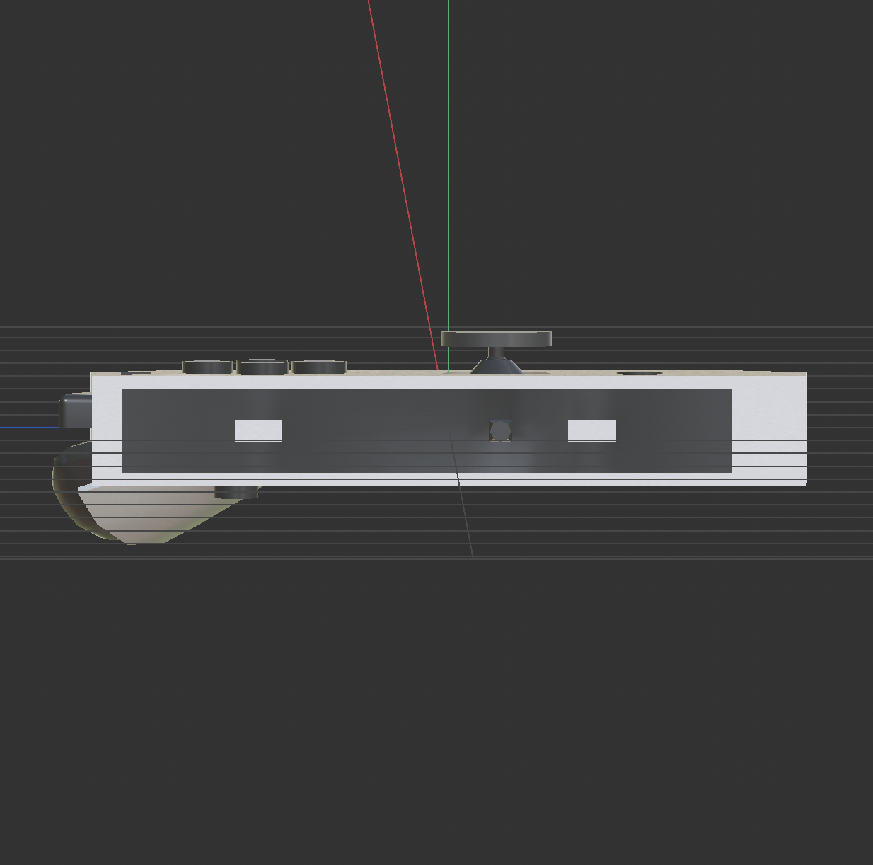 3D model of Joy-Con, side view