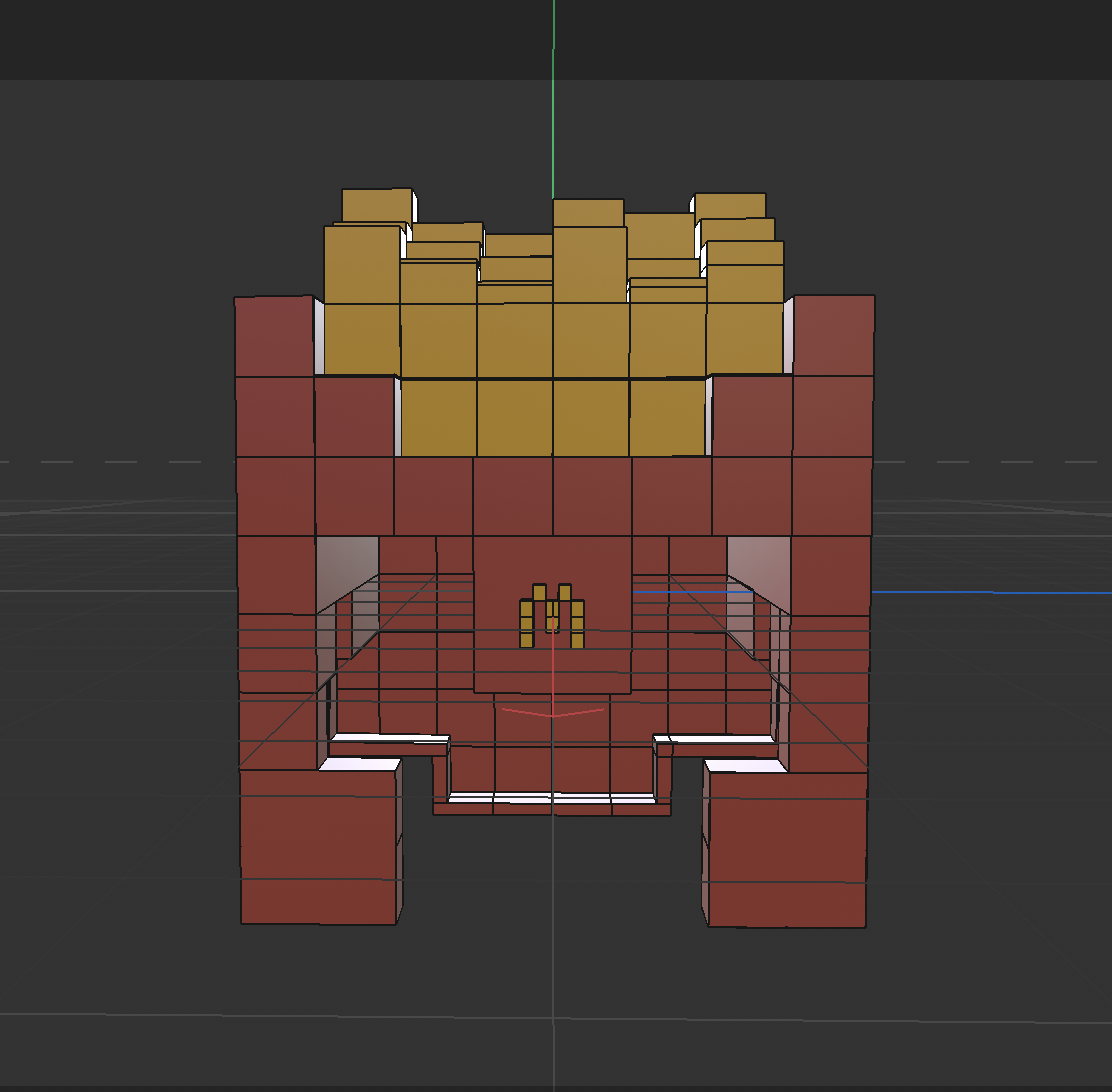 3D model of Minecraft Helmet, front view