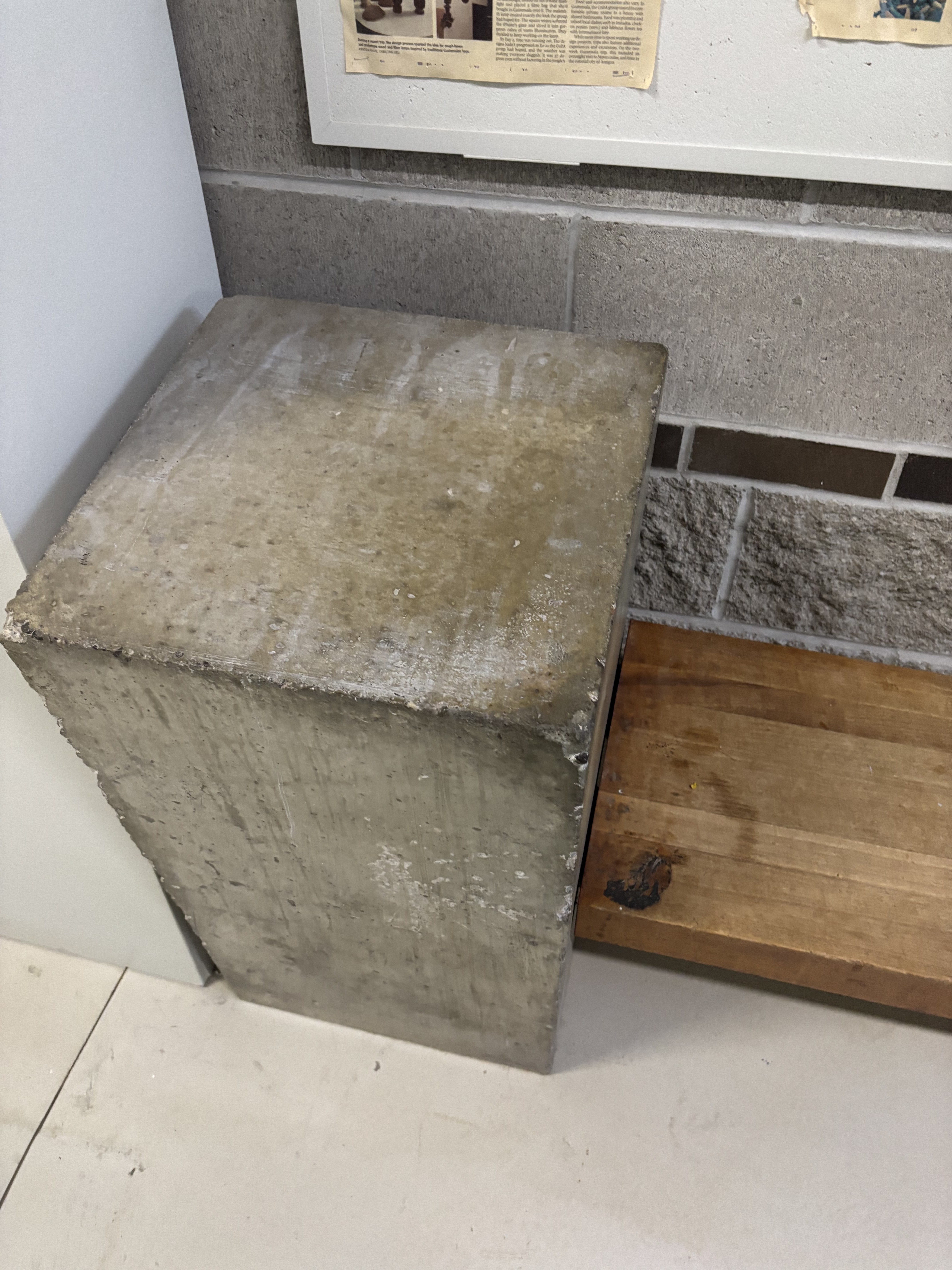 A display stand made of stone